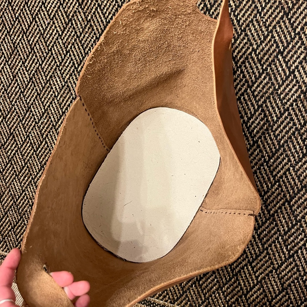 Real leather tote bag